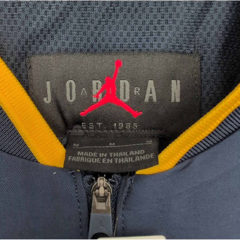 Michigan Wolverines Jordan 2021 Coach Half-Zip Jacket Mens M Blue DD6437-419